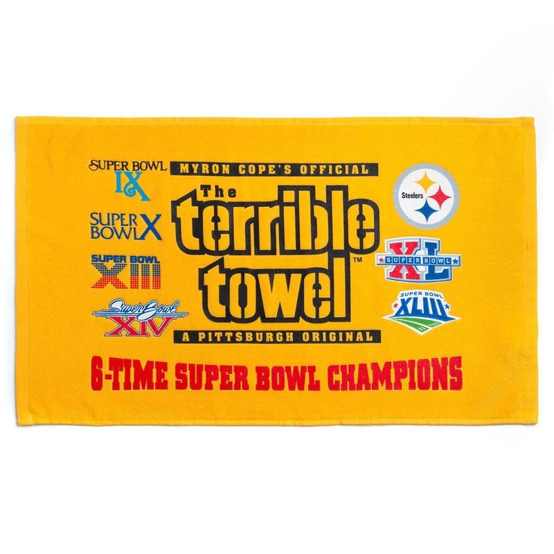 Pittsburgh Steelers Official 6X Super Bowl Champions Terrible Towel