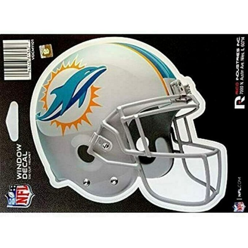 Miami Dolphins 5" Vinyl Window Decal Die-Cut Helmet
