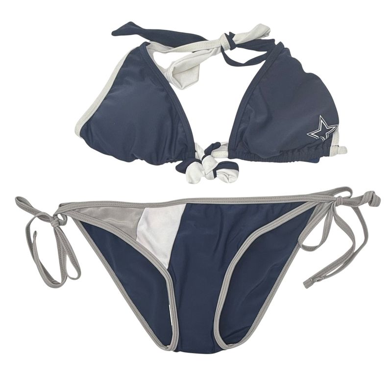 Dallas Cowboys Women's Blue and White Bikini Set Dallas Cowboys Women's Blue and White Bikini Set