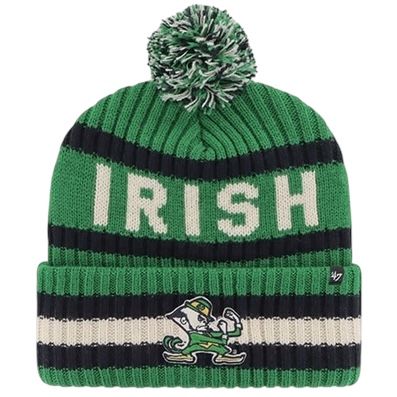 Notre Dame Fighting Irish Men’s Green 47 Bering Cuffed Pom Knit Hat