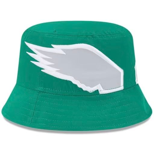 Philadelphia Eagles Men’s Kelly Green Historic New Era Helmet Bucket Hat