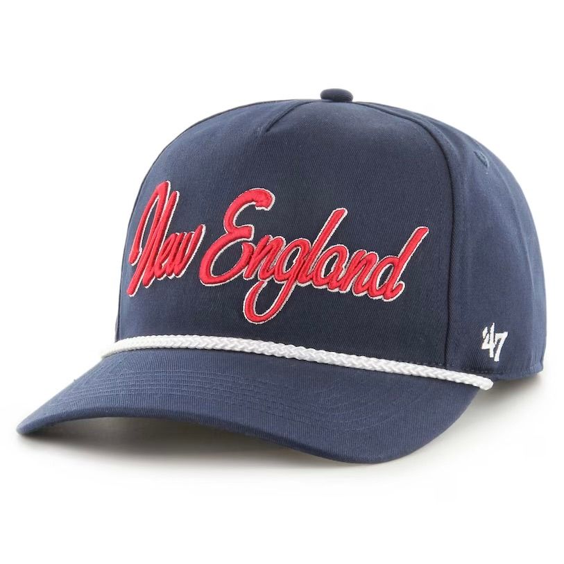 New England Patriots Men’s Navy Overhand Script 47 Hitch Snapback Hat
