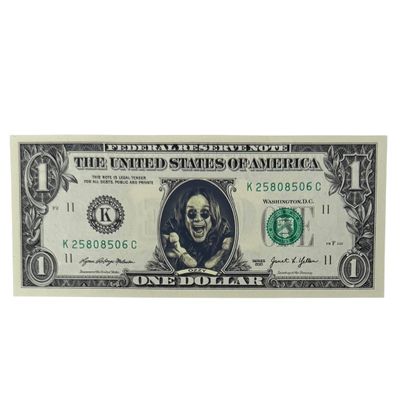 Ozzy Osbourne Famous Face Dollar Bill