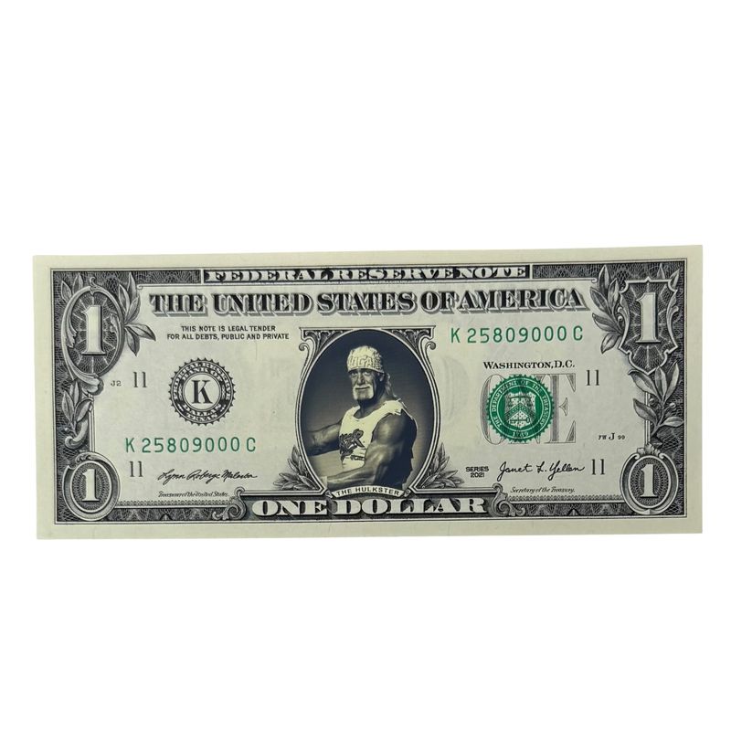 Hulk Hogan Famous Face Dollar Bill