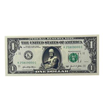 Hulk Hogan Famous Face Dollar Bill
