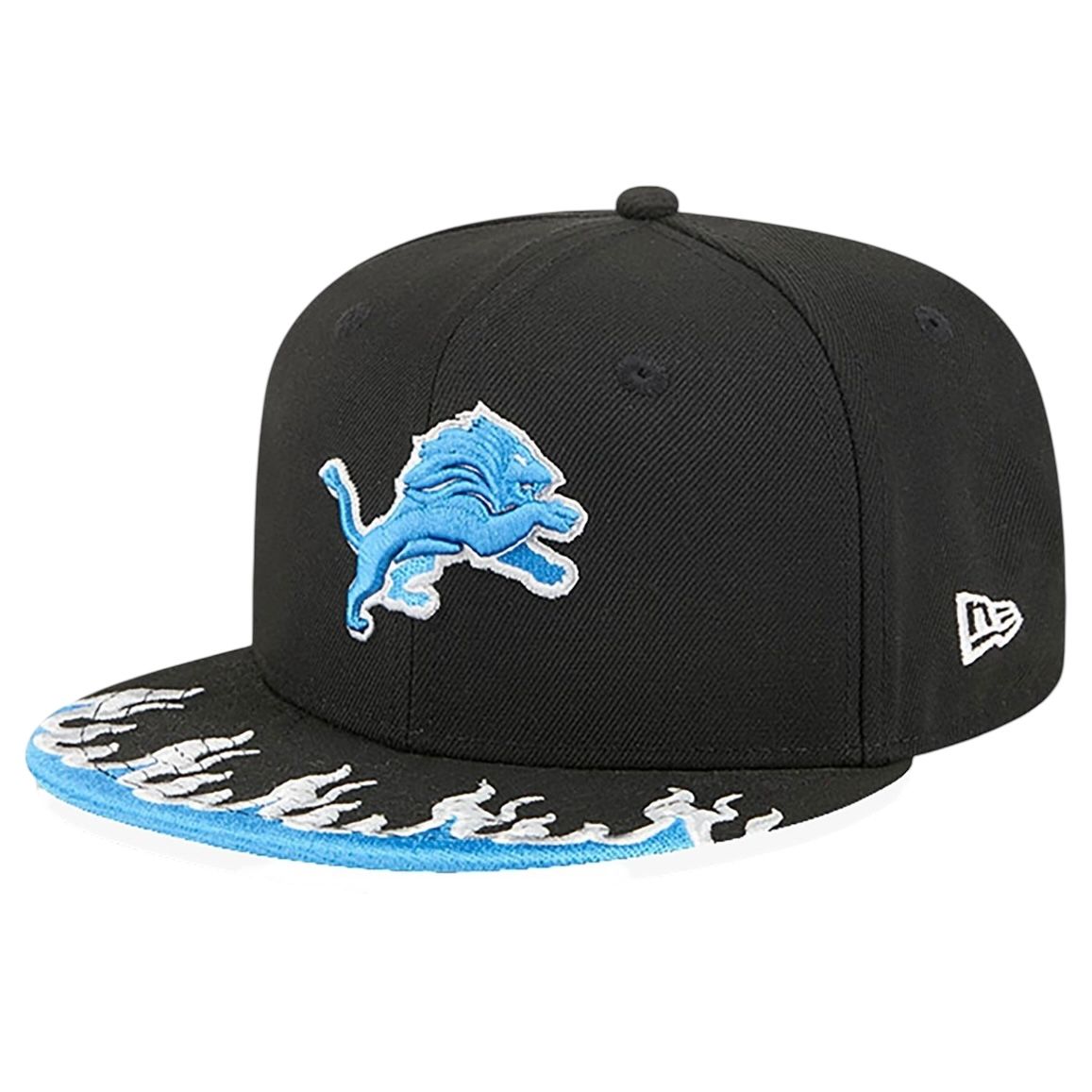 Detroit Lions Youth New Era Black Flame 9FIFTY Snapback Hat