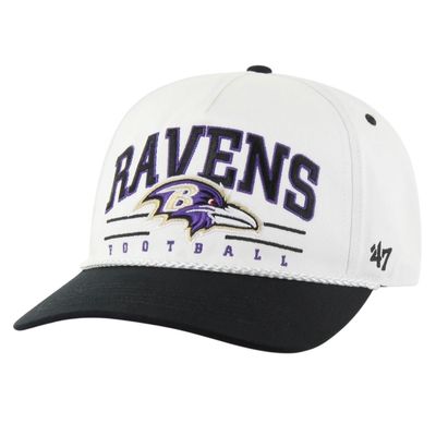 Baltimore Ravens Men’s White Roscoe 47 Hitch Snapback Hat
