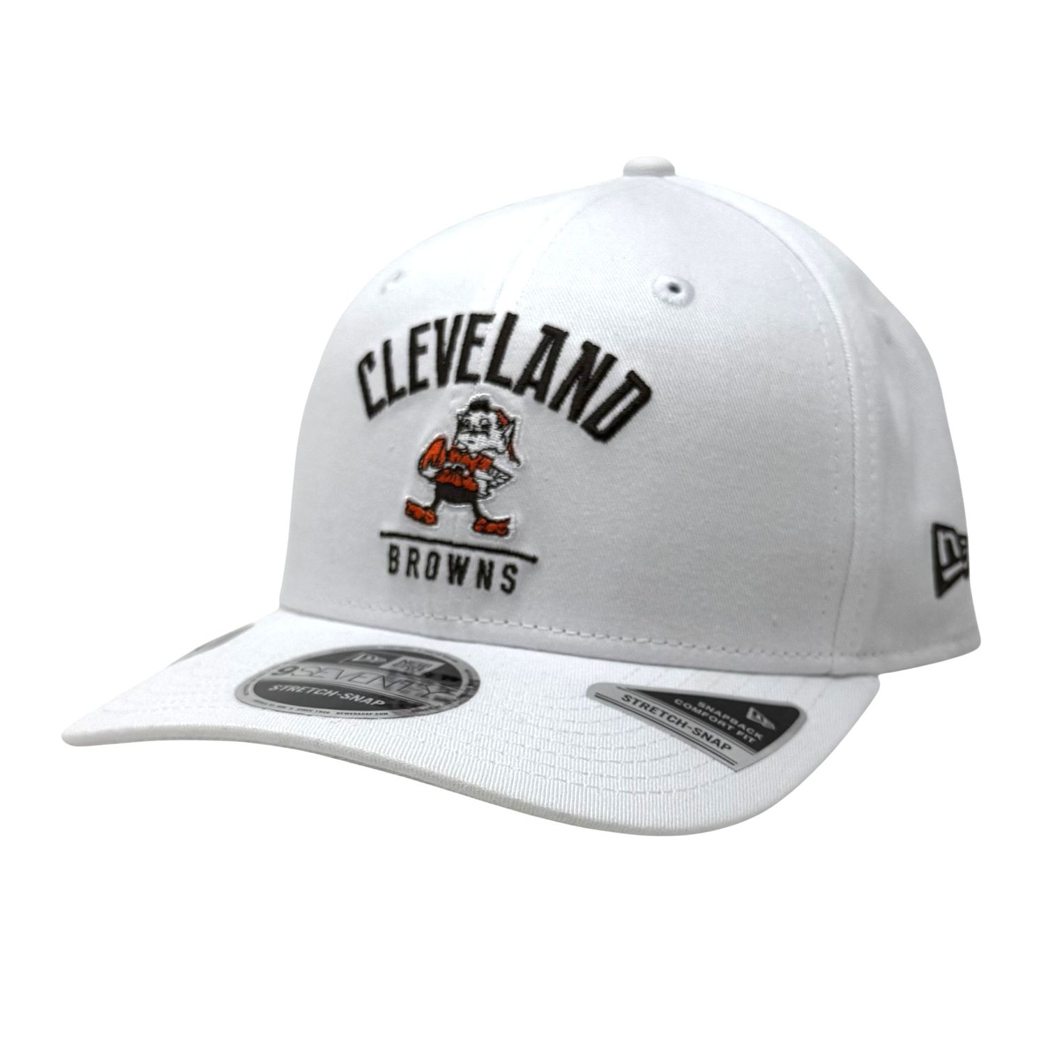 Cleveland Browns Men's Elf Logo New Era White Connect 9SEVENTY Stretch-Snap Hat