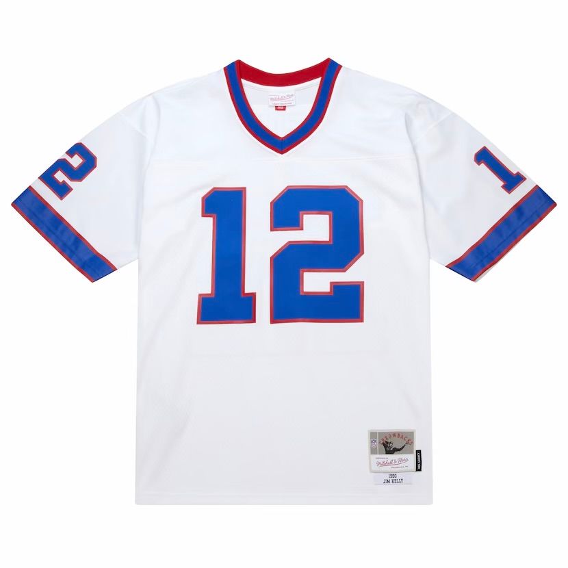 Buffalo Bills Jim Kelly 1990 White Men's Mitchell & Ness Legacy Jersey