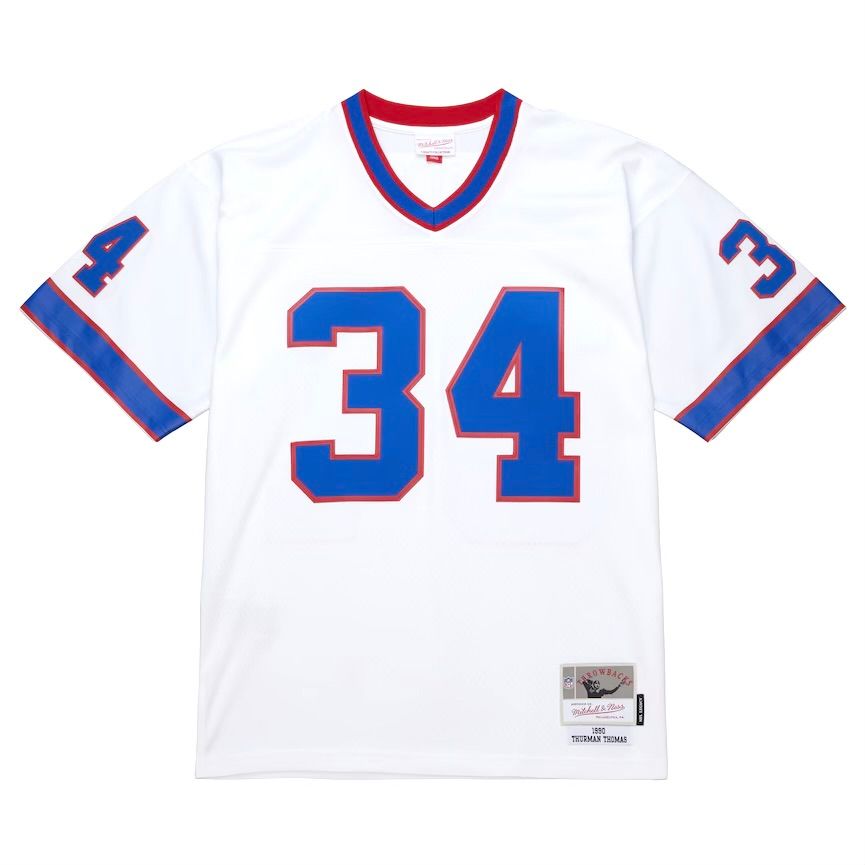 Buffalo Bills Thurman Thomas 1990 White Men's Mitchell & Ness Legacy Jersey
