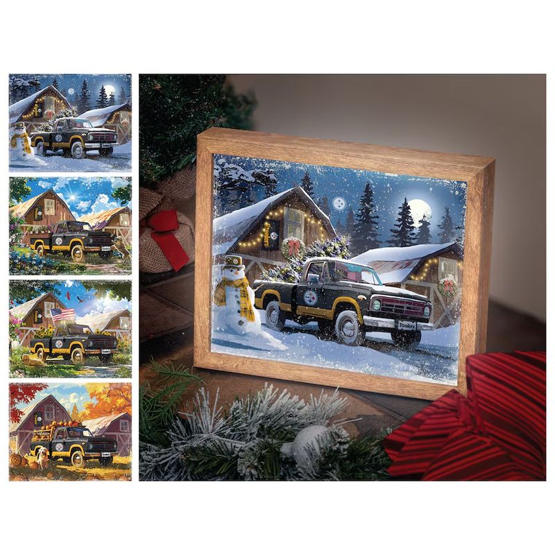 Pittsburgh Steelers 12" x 11" Four Seasons LED Light Box