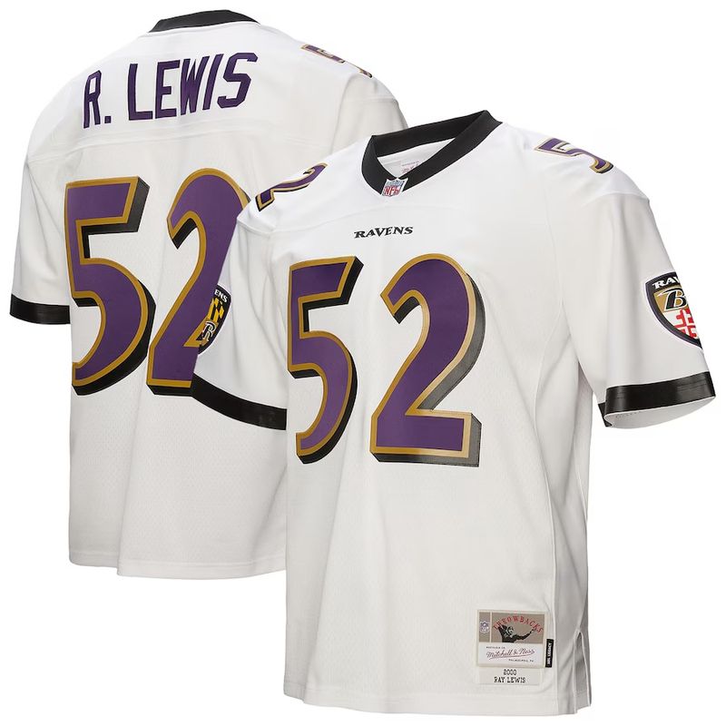 Baltimore Ravens Ray Lewis 2004 White Mitchell & Ness Men's Legacy Jersey