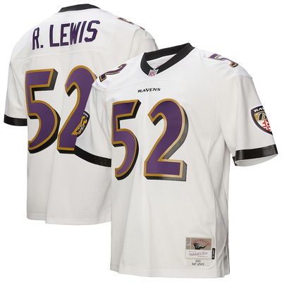Baltimore Ravens Ray Lewis 2004 White Mitchell & Ness Men's Legacy Jersey