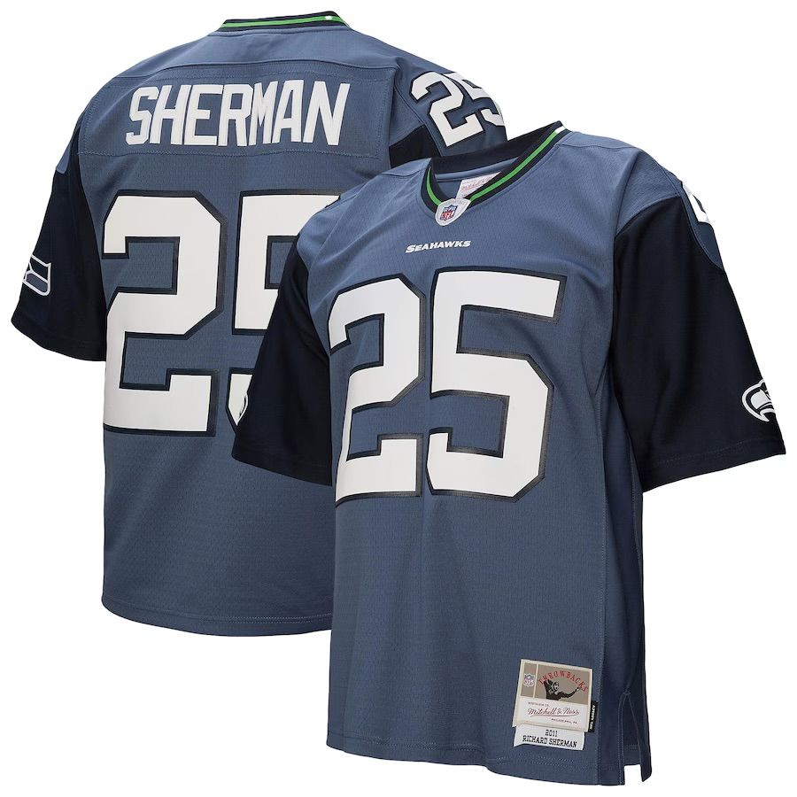 Seattle Seahawks Richard Sherman 2011 Blue Mitchell & Ness Men's Legacy Jersey