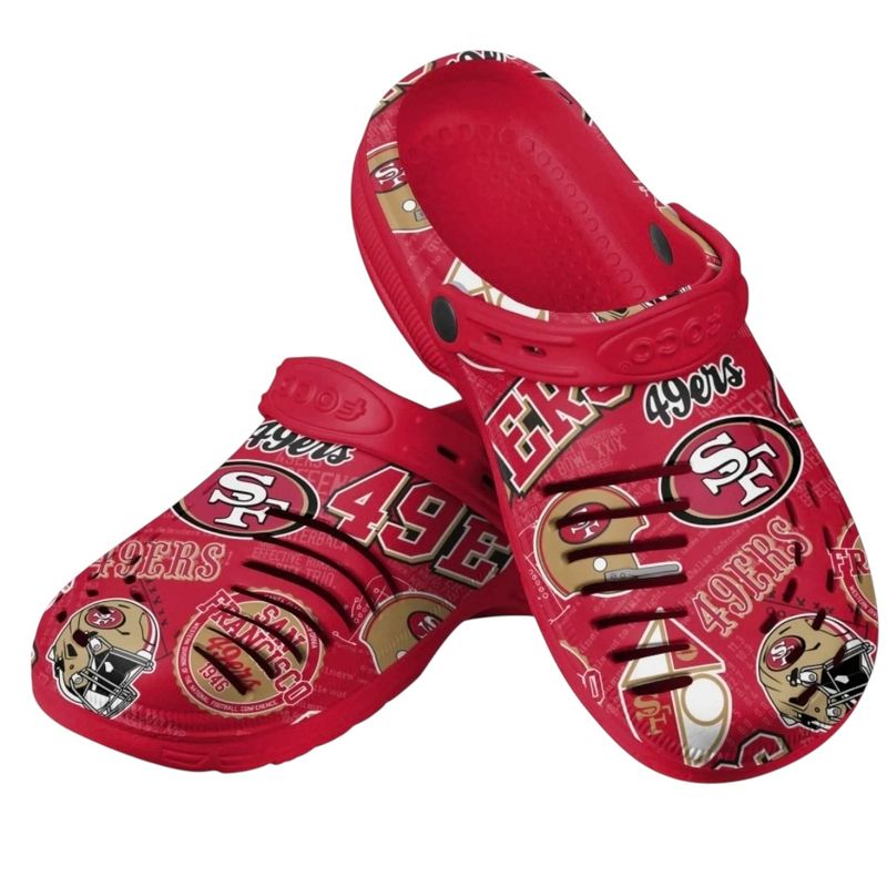 San Francisco 49ers Men’s Historic Print Clog With Strap