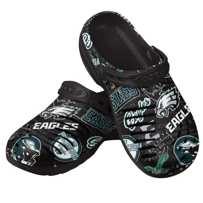 Philadelphia Eagles Men’s Historic Print Clog With Strap