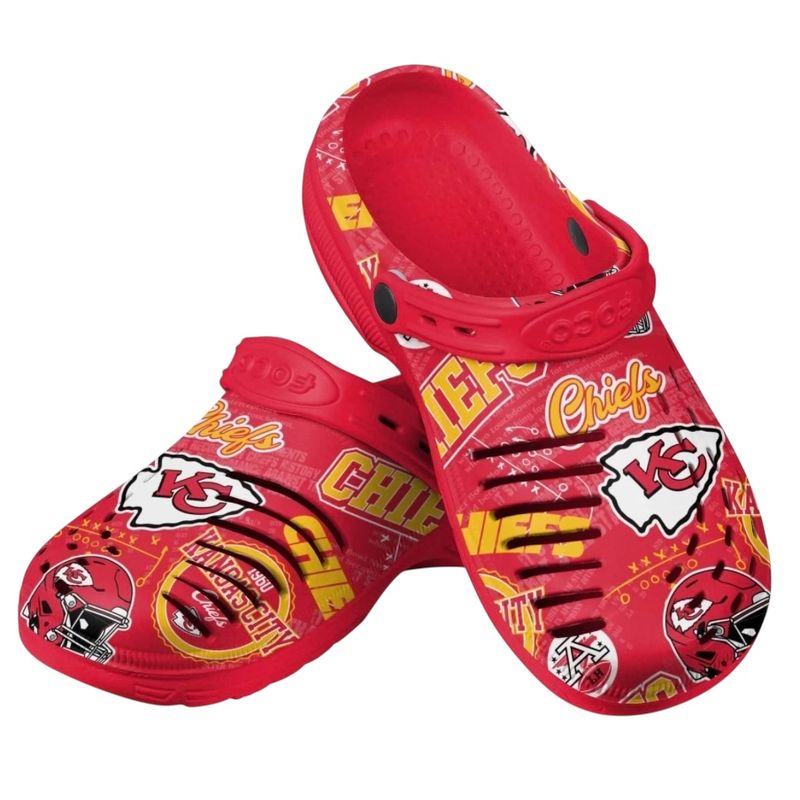 Kansas City Chiefs Men’s Historic Print Clog With Strap