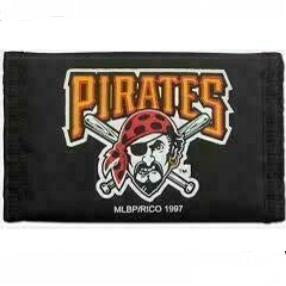 Pittsburgh Pirates Name & Logo Nylon Tri-Fold Wallet Pittsburgh Pirates Name & Logo Nylon Tri-Fold Wallet