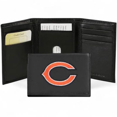 Chicago Bears Leather Embroidered Tri-Fold Wallet