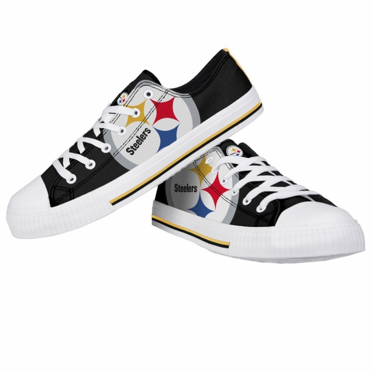 Pittsburgh Steelers Big Logo Low Top Shoes Pittsburgh Steelers Big Logo Low Top Shoes