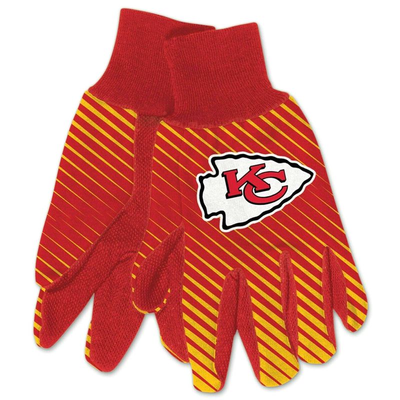 Kansas City Chiefs Striped Utility Gloves