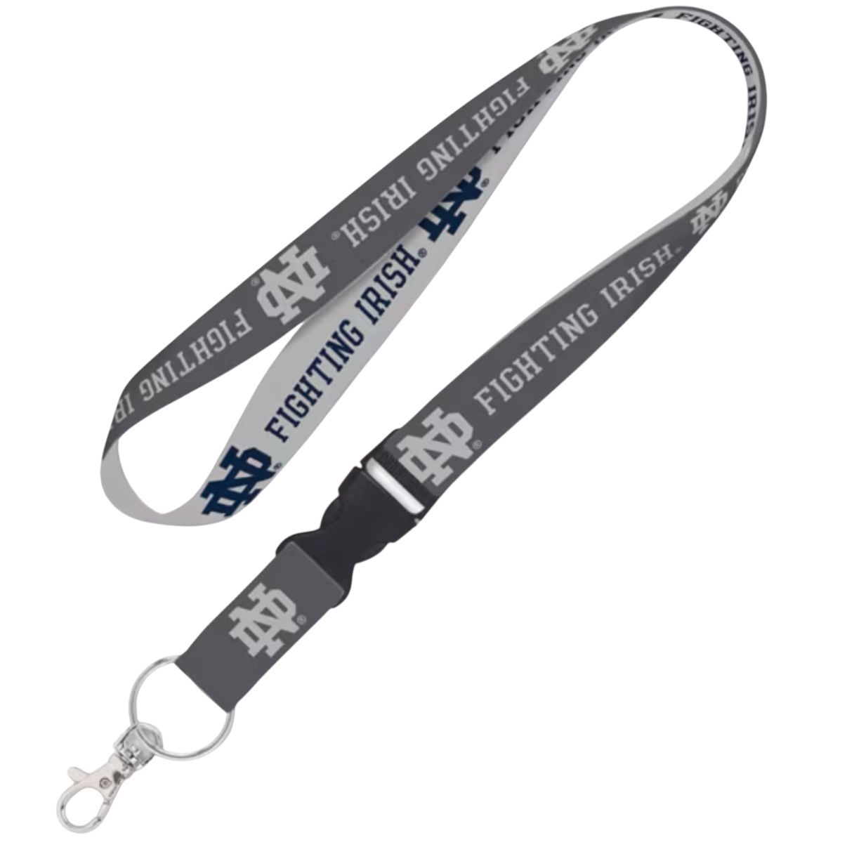 Notre Dame Fighting Irish Charcoal 1 Notre Dame Fighting Irish Charcoal 1" Lanyard