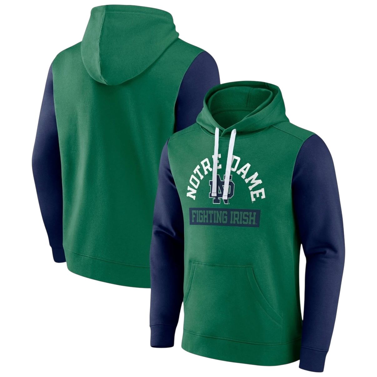 Notre Dame Fighting Irish Men's Green Fanatics Extreme Pullover Hoodie Notre Dame Fighting Irish Men's Green Fanatics Extreme Pullover Hoodie