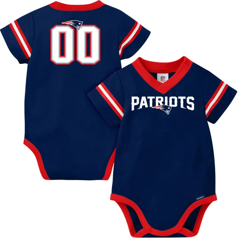 New England Patriots Gerber Baby Short Sleeve Onesie New England Patriots Gerber Baby Short Sleeve Onesie