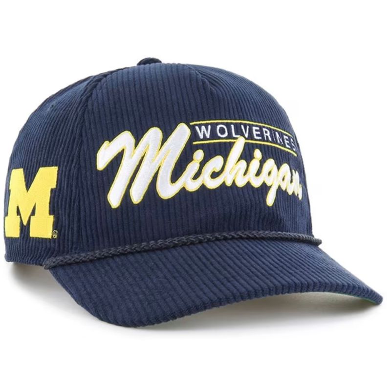 Michigan Wolverines Men’s Navy Double Header Corduroy 47 Brand Hitch Adjustable Hat Michigan Wolverines Men’s Navy Double Header Corduroy 47 Brand Hitch Adjustable Hat