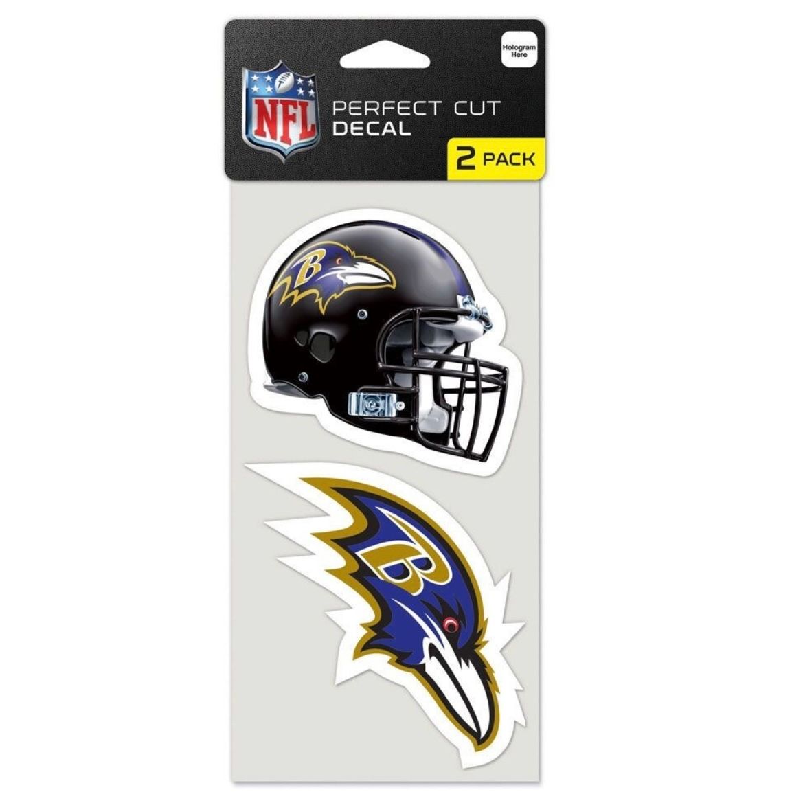 Baltimore Ravens 4" x 8" Perfect Cut 2 Piece Decal
