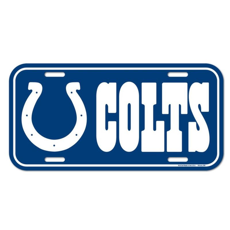 Indianapolis Colts Plastic License Plate