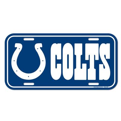 Indianapolis Colts Plastic License Plate