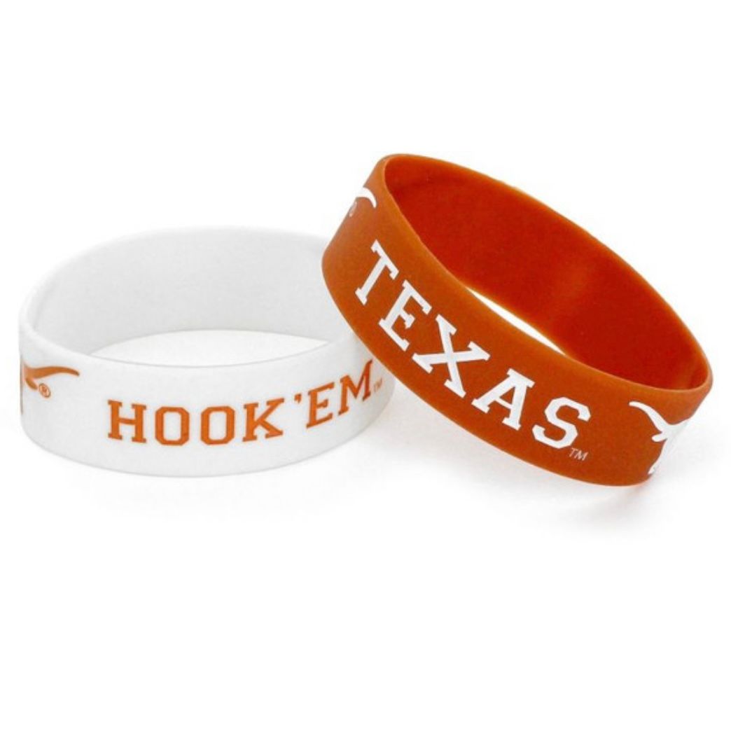 Texas Longhorns Rubber Bulk Wrist Bands Texas Longhorns Rubber Bulk Wrist Bands