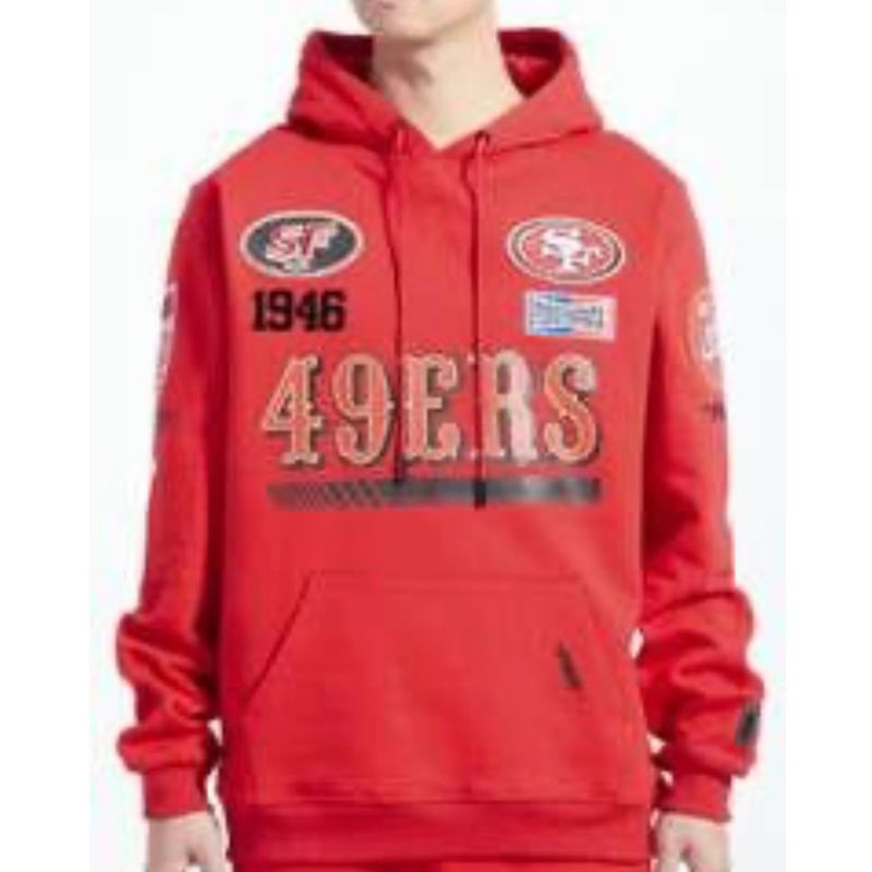 San Francisco 49ers Men's Red Pro Standard Fast Lane Hoodie San Francisco 49ers Men's Red Pro Standard Fast Lane Hoodie