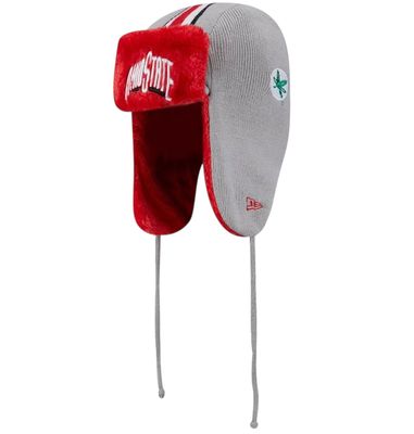 Ohio State Buckeyes Men's New Era Helmet Head Trapper Knit Hat