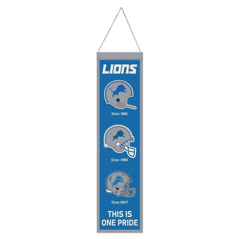 Detroit Lions 8 Detroit Lions 8" x 32" Heritage Banner