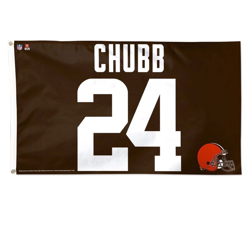 Cleveland Browns Nick Chubb 3' x 5' Deluxe Flag Cleveland Browns Nick Chubb 3' x 5' Deluxe Flag