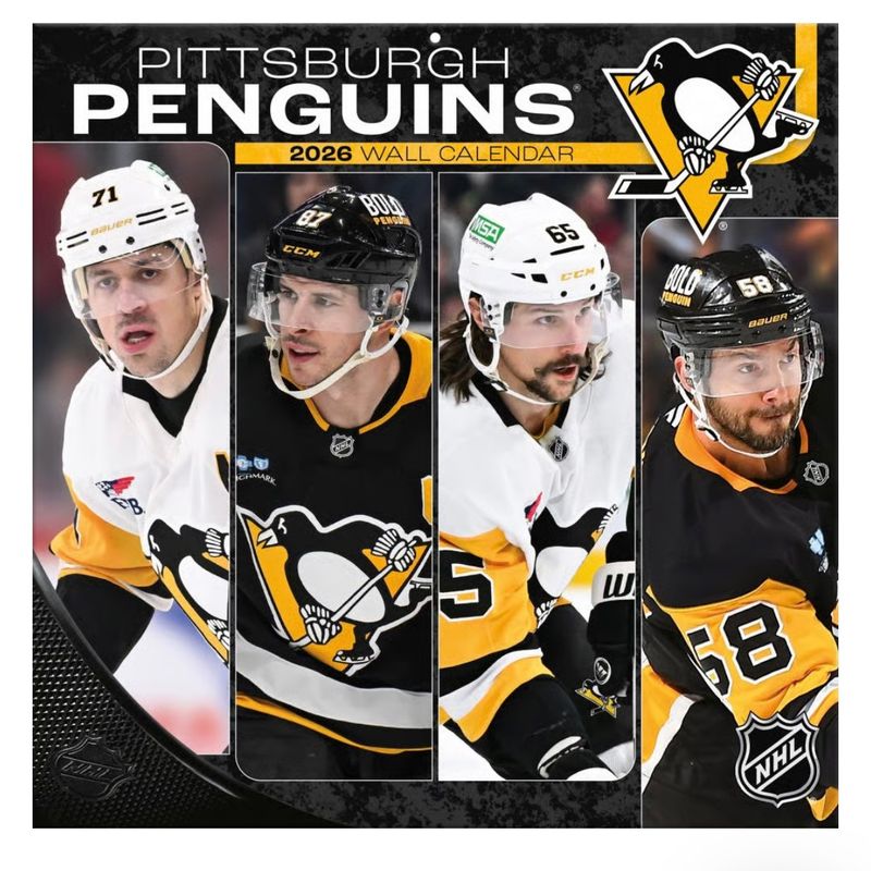 Pittsburgh Penguins 12'' x 12'' 2026 Wall Calendar
