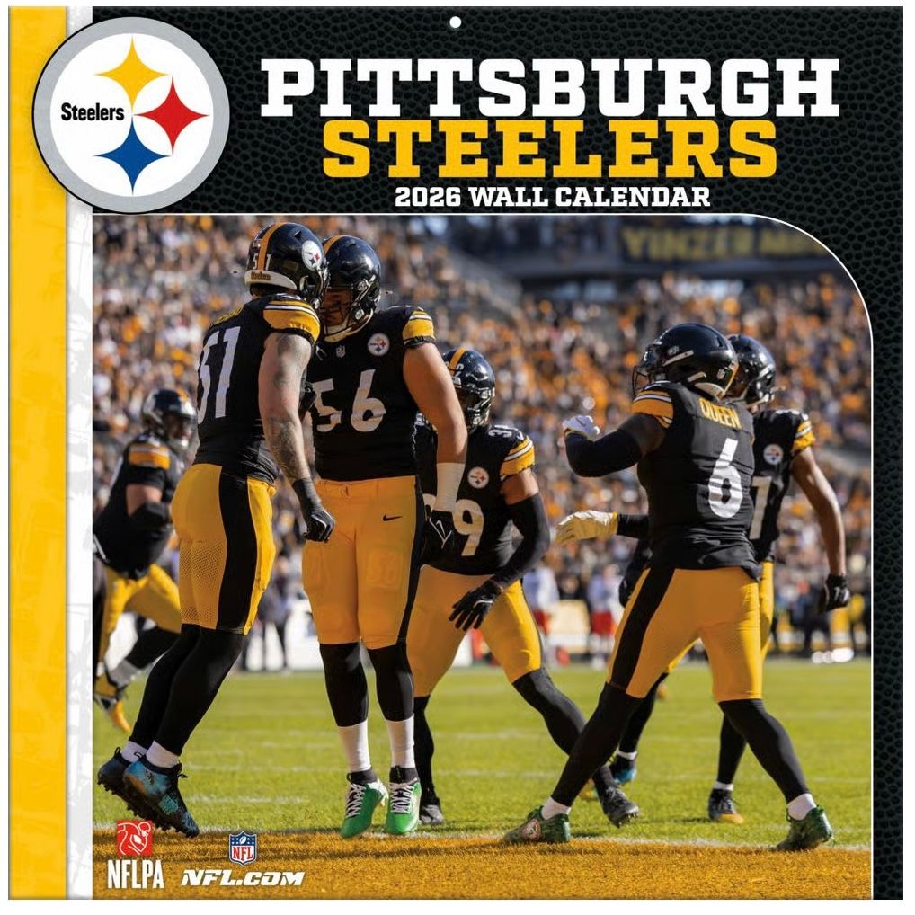 Pittsburgh Steelers 12'' x 12'' 2026 Wall Calendar Pittsburgh Steelers 12'' x 12'' 2026 Wall Calendar