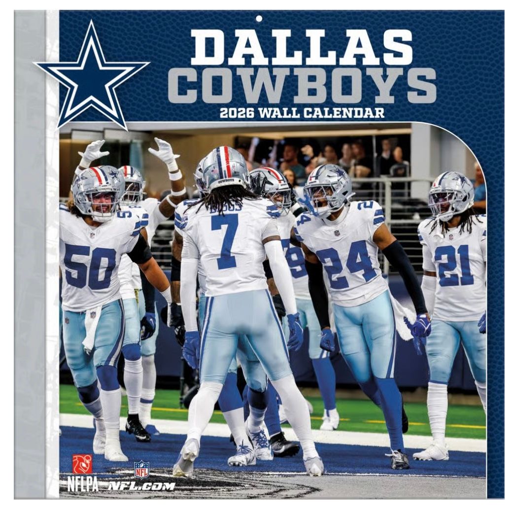 Dallas Cowboys 12'' x 12'' 2026 Wall Calendar Dallas Cowboys 12'' x 12'' 2026 Wall Calendar