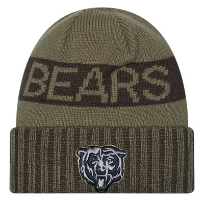 Chicago Bears Men's Dark Green New Era 2025 Salute to Service Cuffed Knit Hat Chicago Bears Men's Dark Green New Era 2025 Salute to Service Cuffed Knit Hat