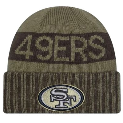 San Francisco 49ers Men's Dark Green New Era 2025 Salute to Service Cuffed Knit Hat San Francisco 49ers Men's Dark Green New Era 2025 Salute to Service Cuffed Knit Hat