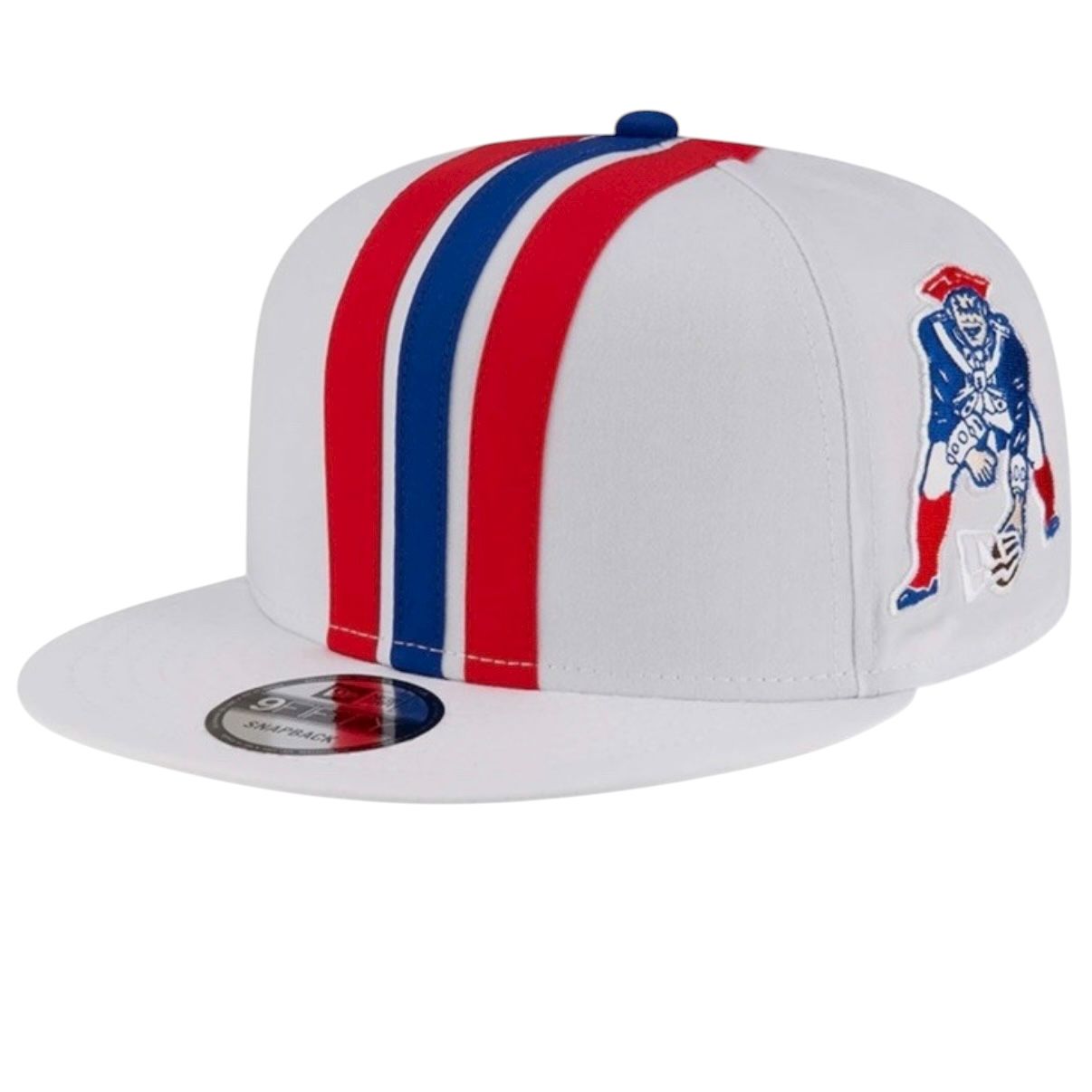 New England Patriots Men's New Era White Historic Helmet 9FIFTY Snapback Hat