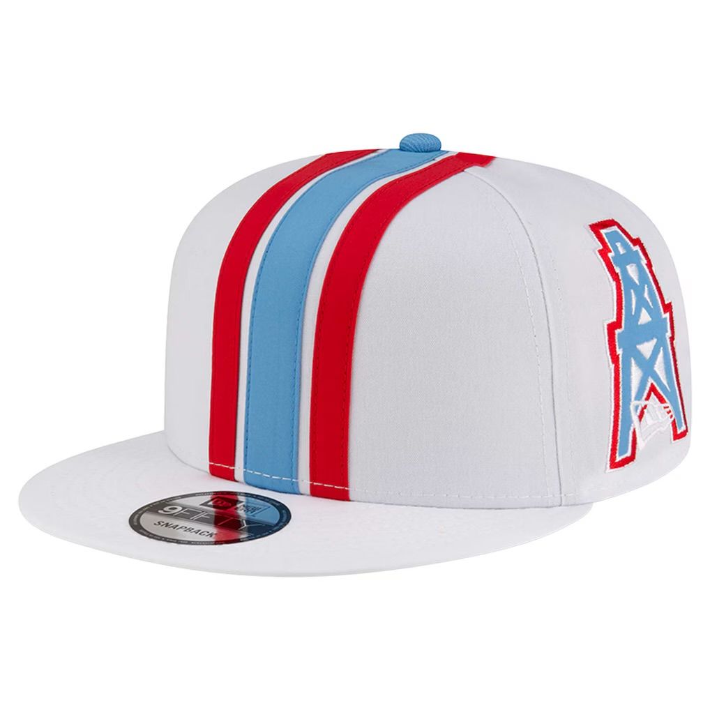 Houston Oilers Men's New Era White Helmet 9FIFTY Snapback Hat Houston Oilers Men's New Era White Helmet 9FIFTY Snapback Hat