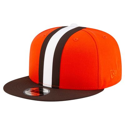 Cleveland Browns Men's New Era Orange Helmet 9FIFTY Snapback Hat