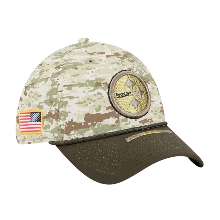 Pittsburgh Steelers Men's Camo New Era 2025 Salute to Service 39THIRTY Flex Hat