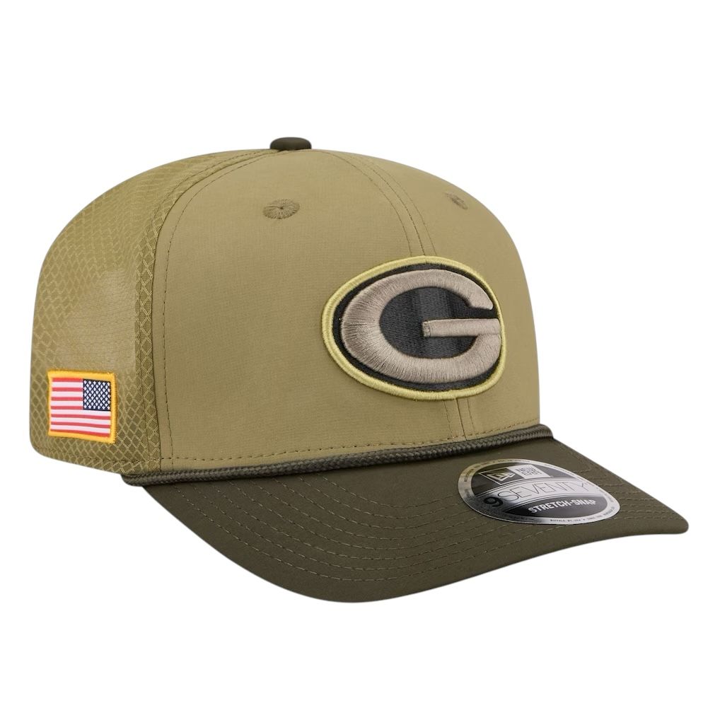 Green Bay Packers Men's Green New Era 2025 Salute to Service 9SEVENTY Adjustable Hat Green Bay Packers Men's Green New Era 2025 Salute to Service 9SEVENTY Adjustable Hat