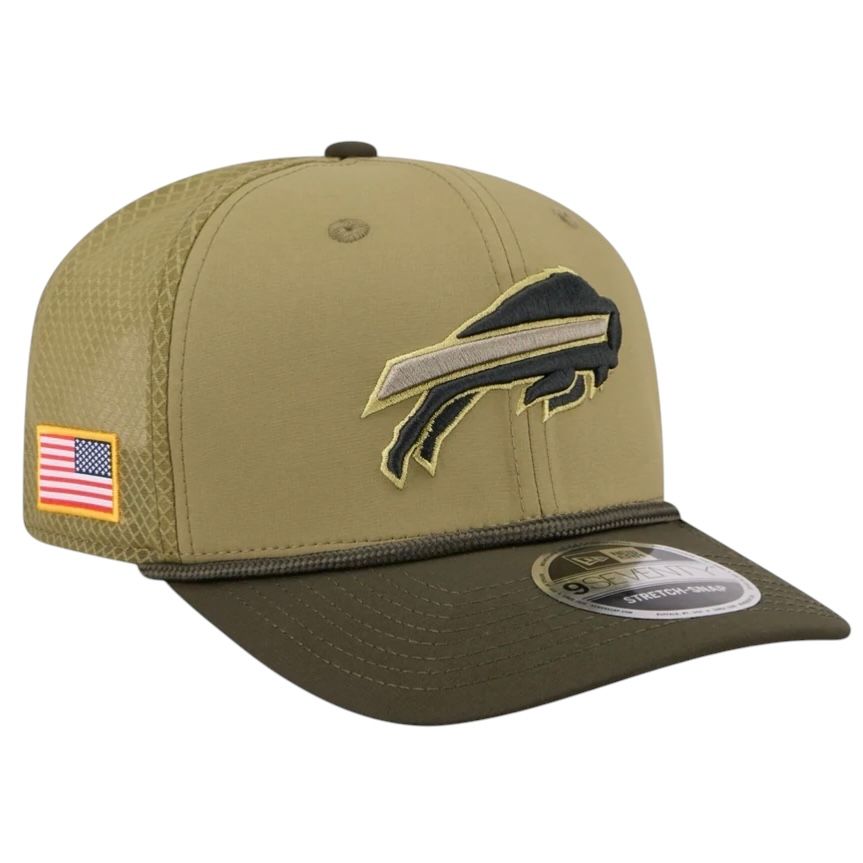 Buffalo Bills Men's Green New Era 2025 Salute to Service 9SEVENTY Adjustable Hat