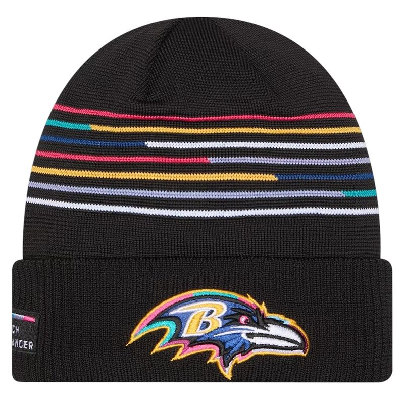 Baltimore Ravens Men’s Black 2025 NFL Crucial Catch Cuffed Knit Hat Baltimore Ravens Men’s Black 2025 NFL Crucial Catch Cuffed Knit Hat