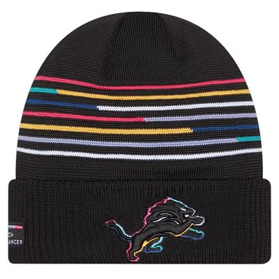 Detroit Lions Men’s Black 2025 NFL Crucial Catch Cuffed Knit Hat